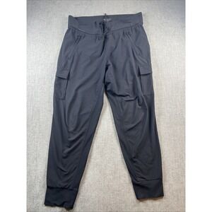 Athleta Venture Go Far Travel Pant Black SZ 12 Pockets Cargo Jogger Lightweight